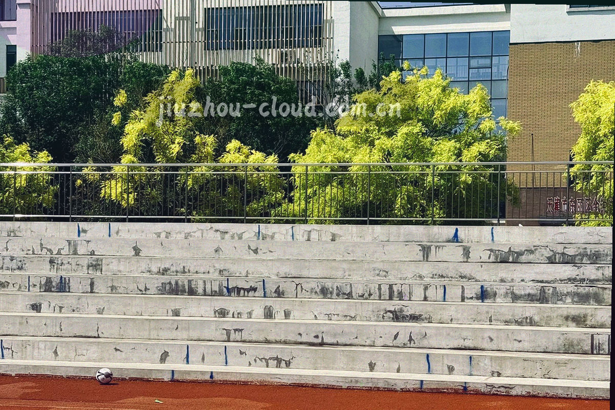 夜色中的软件园区楼宇与成片灯光，画面取斜向透视